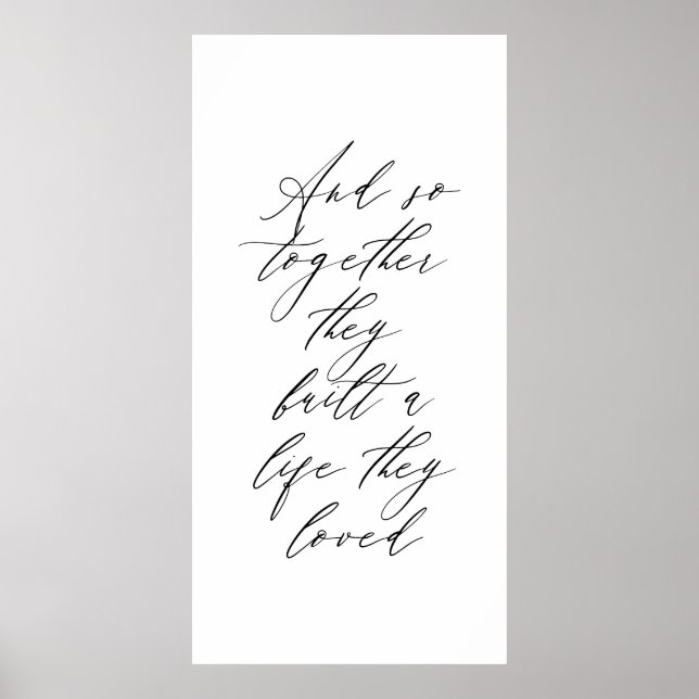 Poster Banner de Casamento – Decoração de Casamento Moder (Frente)