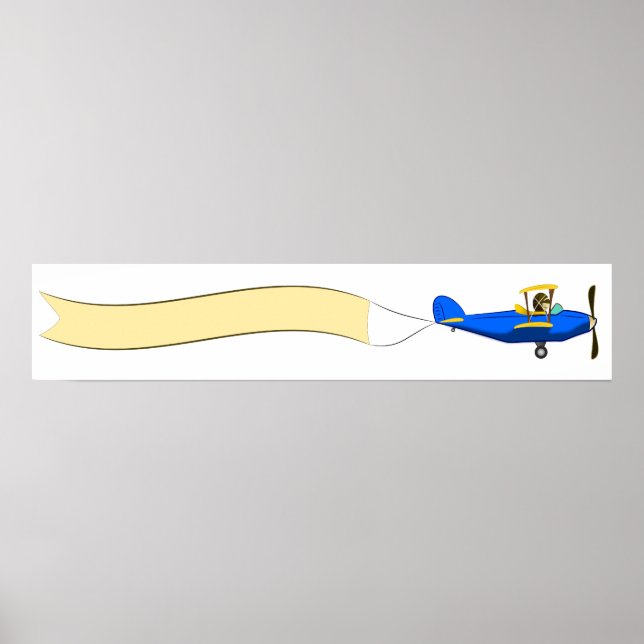 Poster Banner de desenho animado com faixa de Vazio (Frente)