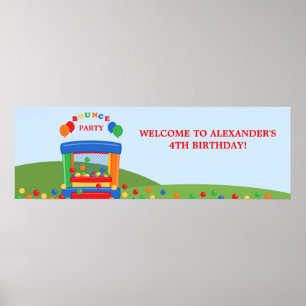 Poster Banner de Festa de aniversário da Casa de Volta