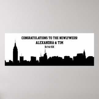 Póster Banner de Festa de casamento do Skyline NYC