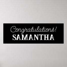 Poster Banner de parabéns, Festa de formatura