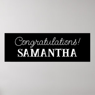 Poster Banner de parabéns, Festa de formatura