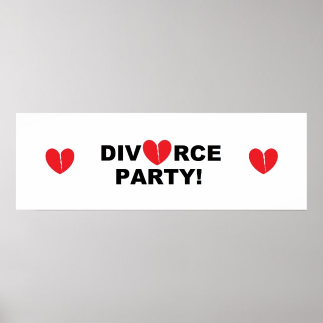 Poster Banner "Divorce Party" (Frente)