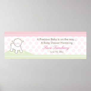 Poster Banner do Chá de fraldas da pequena lâmpada Rapa