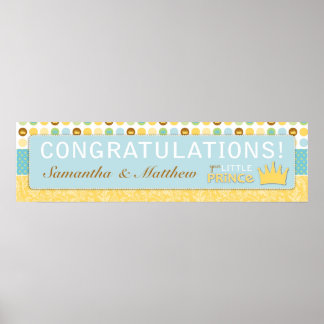 Poster Banner do Chá de fraldas Príncipe