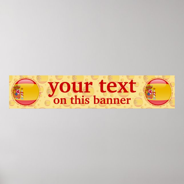 Poster Banner do Sinalizador da Bolha de espanha (Frente)