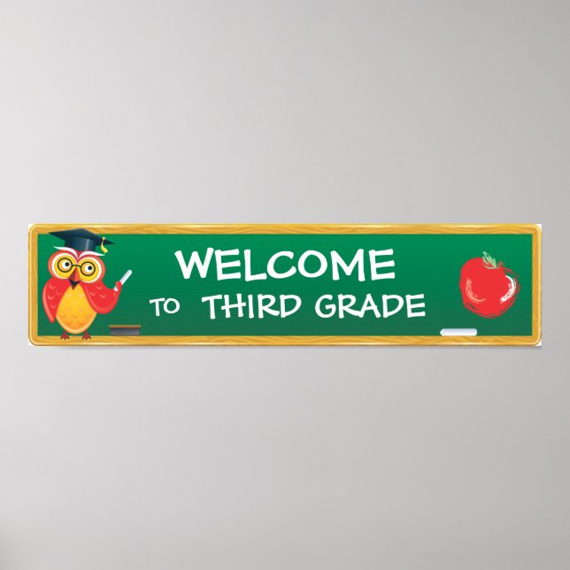 Poster Banner Escolar Chalkboard (Frente)
