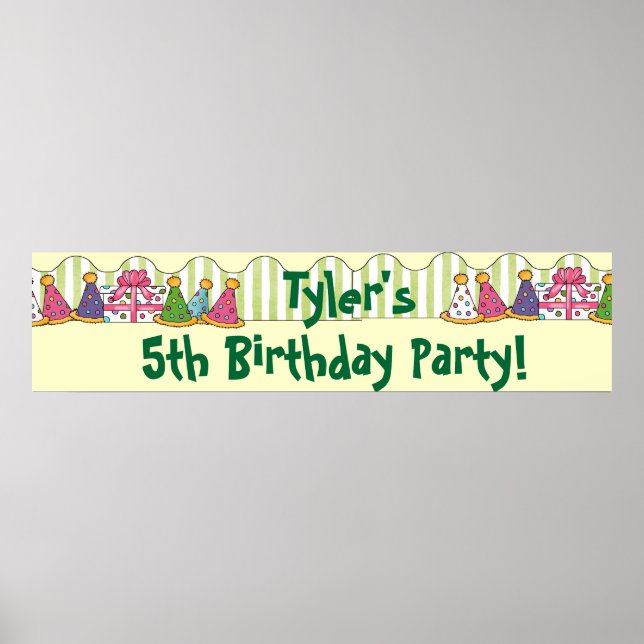 Póster Banner festa de aniversário (Frente)