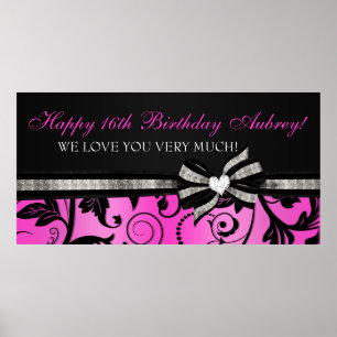 Póster Banner Floral Swirl Sweet Six
