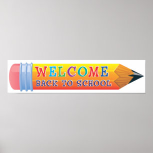 Póster Banner Giant Pencil School