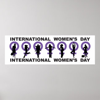 Póster Banner internacional do Dia da Mulher