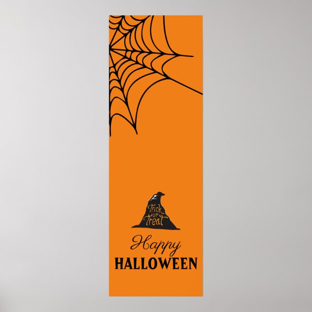 Poster Banner Laranja Halloween (Frente)