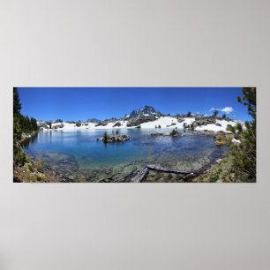 Póster Banner Peak e um Mountain Lake - Sierra Nevada
