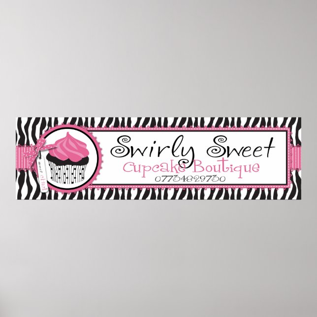 Poster Banner Personalizado Banner_Swirly Chic Boutique S (Frente)