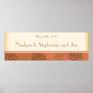 Póster Banner personalizado cor-de-rosa/cor-de-rosa casta