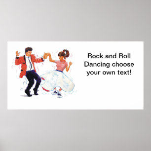 Póster Banner Rock and Roll Dancing