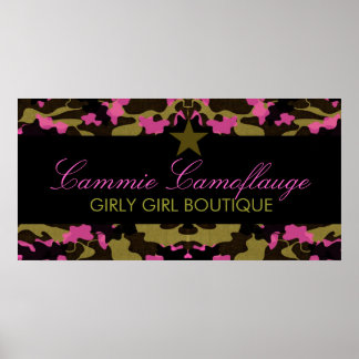 Póster Banner Rosa Estrela da Camo 311