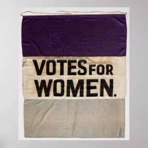 Poster Banner "VOTOS A FAVOR DAS MULHERES": 1910-1920