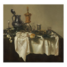 Banquet Piece com Mince Pie por Willem Claesz Heda