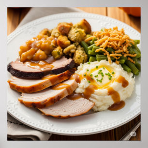 Poster Banquete de Ação de Graças Tradicional