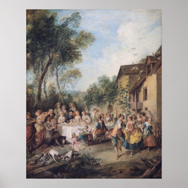 Póster Banquete de casamento na vila (Frente)