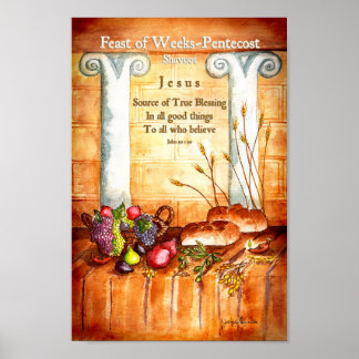 Poster Banquete de Semanas - Inspiração Shavuot Pentecst