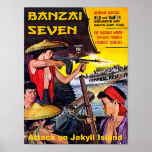 Póster Banzai sete - Ataque na ilha de Jekyll