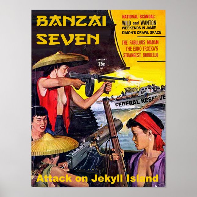 Póster Banzai Seven - Ataque na Ilha de Jekyll (Frente)