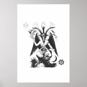 Póster Baphomet com selos sagrados