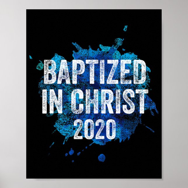 Poster Baptized in Christ 2020 Baptism Church Christian C (Frente)