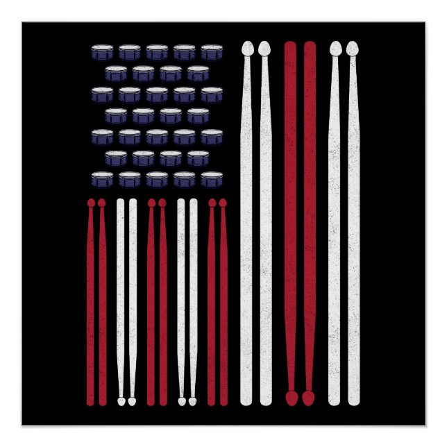 Póster Baquetas de Bateria (Frente)