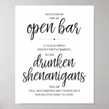 Bar Aberto de Casamento, sinal de xenigmas bêbados