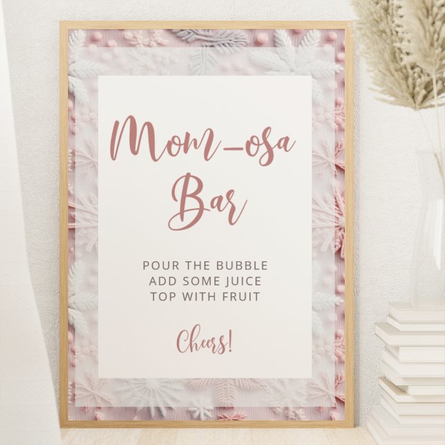 Poster Bar Blush Pink Winter Mãe-osa (Criador carregado)