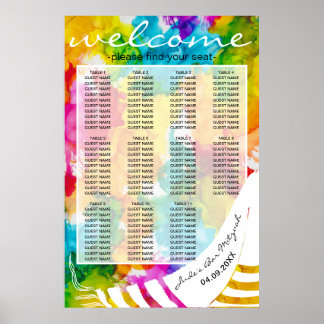 Poster BAR BM N Bat Mitzvah Gráfico Colorido de Talentos