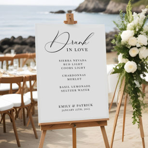 Poster Bar Cocktail de Casamento Moderno Elegante