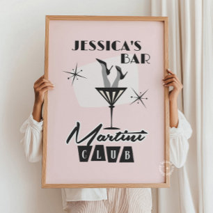 Poster Bar Cocktail Martini Personalizado