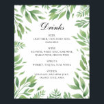 Poster Bar de bebidas alcoólicas com água verde de casame<br><div class="desc">Água verde para o casamento bebe bar. Adequado para aniversário,  aniversário e qualquer outra festa. Entre em contato comigo se precisar de itens adicionais.</div>