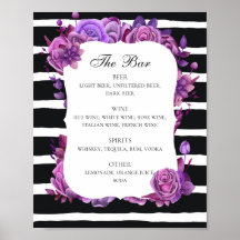 Bar de bebidas negras e brancas. Flórida roxa