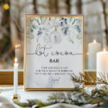 Poster Bar de cacau quente de eucalipto de inverno<br><div class="desc">Bolha de Natal de inverno Poster de bar de cacau quente. Decoração da mesa de inverno. Itens correspondentes disponíveis.</div>