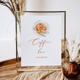 Poster Bar de café O amor está a ferver