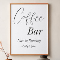 Bar de Café Preto Branco Casamento Chá de Noiva