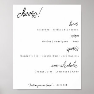 Poster Bar de casamento - elegância moderna (alternativo)