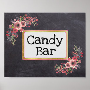 Poster Bar de Chalkboard de Sinal de Casamento