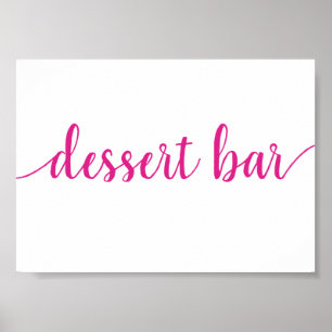 Poster Bar de deserto simples   Rosa Quente Qualquer Sina