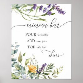 Poster Bar de Espumante | Flor Silvestre Bloom | Bar de M