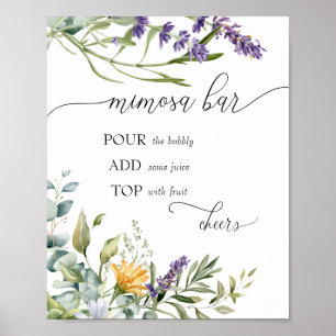 Poster Bar de Espumante   Flor Silvestre Bloom   Bar de M