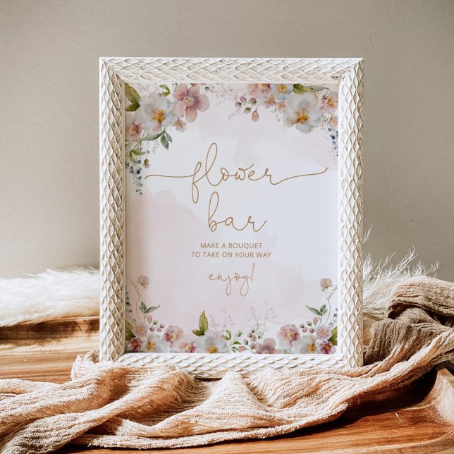 Poster Bar de flores silvestres minimalista (Criador carregado)