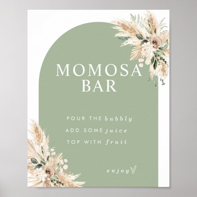 Poster Bar de Grass Boho Momosa Pampas (Frente)