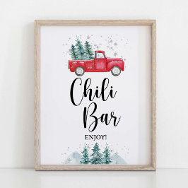 Poster Bar de inverno - Símbolo Red Xmas Tree Truck