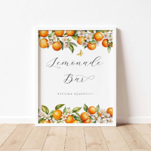 Poster Bar de limonada de Chá de fraldas de laranjas de V